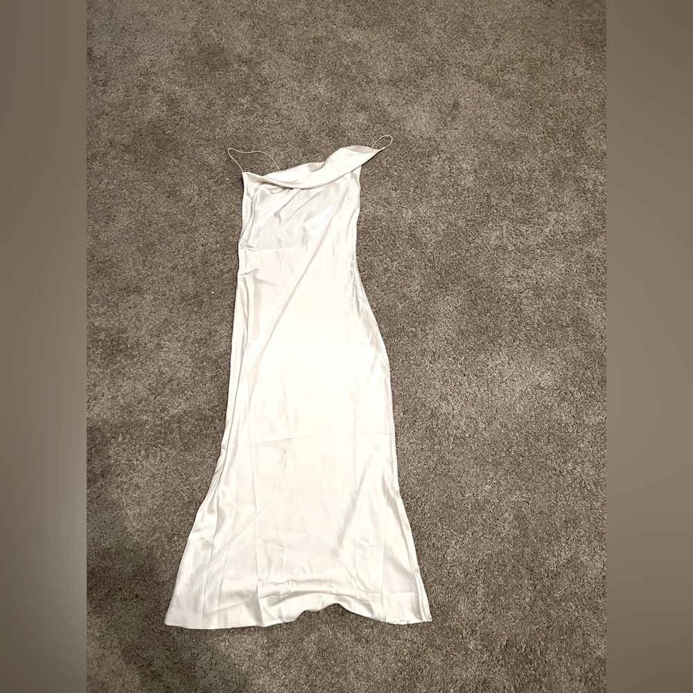 White Satin Dress